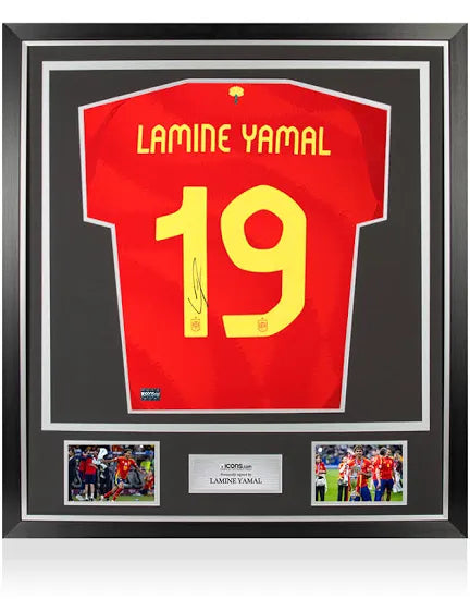 LAMINE YAMAL SIGNED JERSEY SPANISH MATCH WORN