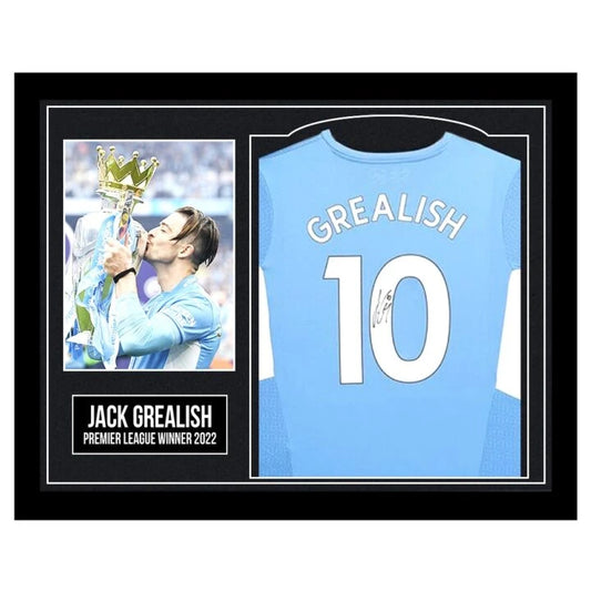 GREALISH SIGNED MATCH WORN JERSEY
